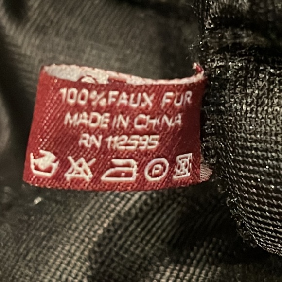 Gena Accessories black faux fur and mesh cardigan vest one size - Picture 4 of 5